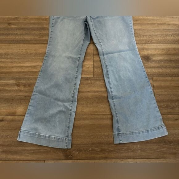 Judy Blue 16W Wide Leg Fit Denim Jeans Braided Waist - Picture 13 of 16